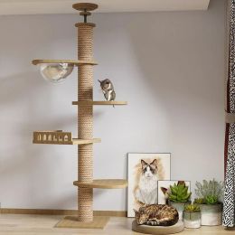 Luxury Solid Wood Cat Climbing Frame Tongtian Cat Climbing Column Multilayer Pine Cat Scratching Post