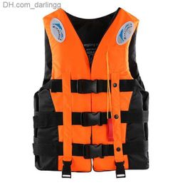 Life Vest Buoy Outdoor adult swimming life jacket with adjustable buoyancy survival suit polyester childrens life vest Q240413
