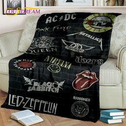 Retro AC-DC Rock Band Blanket,Soft Plush Throw Blanket for Home Bedroom Living Bed Sofa Picnic Office Hiking Leisure Nap Cover