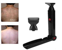 Electric Back Hair Shaver Trimmer Machine Long Handle USB Folding Double Sided Back Body Hair Leg Removal Tool H2204229033804