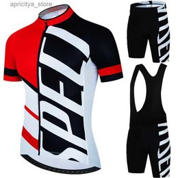 Cycling Shorts 2024 New Cycling Set Cycling Jersey Set Summer Anti-UV MTB Mens Bike Set Bicyc Suit Pro Team Racing Uniform Cycling Clothes L48