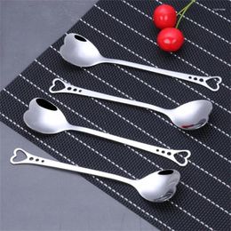 Coffee Scoops Heart Shape Spoon Dessert Sugar Stirring Spoons Teaspoon Dinnerware Stainless Steel Kitchen Accessories Gift