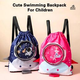 Storage Bags Kids Swim Bag With Dry Wet Separation Boys Girls Pool Waterproof Cartoon Beach Backpack Children's Swimming Supplies