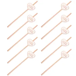 Disposable Cups Straws 10 Pcs Bachelor Cartoon Drink Bachelorette Decorations Wedding Rose Gold Paper Supplies