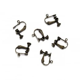 10pcs 15*13mm Brass Screw Ear Clip Earring Settings Rotate Pads Earring Findings Base Blank Bezel For Jewelry Making Supplies