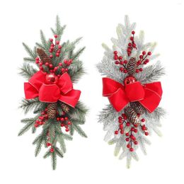 Decorative Flowers Christmas Garland Mantle Wall Hanging Decor Stair Swag Decorations