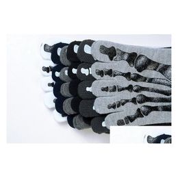 Mens Socks New Whole-5 Colors Punk Rock 3D Print Terror Skeleton Toe Hip Hop Scary Skl Five Finger Odd Sox Bone Male S254O Drop Delive Otw1R
