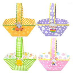 Gift Wrap 24/48PCS Happy Easter Basket Bag Jungle Safari 3D Carrot Sheep Favours Eggs Packaging Gifts Boxes Party Supplies