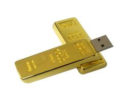 Original Metal Golden USB Flash Drives 32gb 64gb 128gb 16gb USB20 Pen Drive Memory stick9102541
