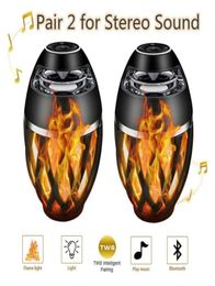 21pcs pack Portable Flame Light Bluetooth Speaker Column MP3 Player FM Radio Computer Subwoofer HIFI Sound TWS Torch outdoor Spea6861115