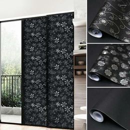 Window Stickers 1Pcs 50x100cm Black Opaque Blackout Glass Film Self-Adhesive Sunscreen Insulation Bedroom Balcony