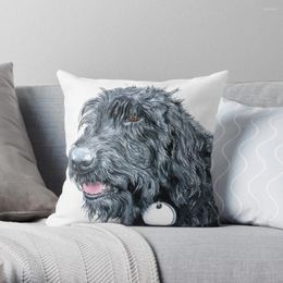 Pillow Black Labradoodle Throw Covers For Living Room Sitting Couch Pillows Plaid Sofa