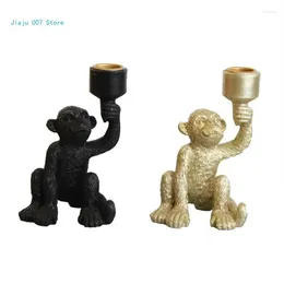 Candle Holders C9GA "Monkey Holding Candle" Holder For Celebration Christmas Holiday