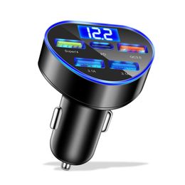 5 Ports 150W Car Charger PD QC3.0 USB C Fast Charging Car Phone Charger Type C Adapter In Car For Iphone Samsung Z1H9