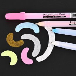0.8mm Colorful Highlighter Drawing Sketching Painting Fluorescent Pens Greeting Cards Journal Marker Art Stationery Supplies