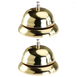 Party Supplies 2 Pcs Hand Press Ring The Bell Toy Puppy Toys For Small Dogs Metal Reception Desk