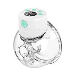 Breastpumps Breastpumps Smart Electric Wearable Breast Pump LED Display Portable Baby Nipple Silence Suction Cup Feeding Milk Half Ball Bottles 240412