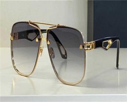 Sunglasses Top Man Fashion Design Sunglasses the King Ii Square Lens k Gold Frame Highend Generous Style Outdoor Uv400 Protective6759742