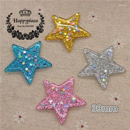 Decorative Figurines 10pcs Kawaii Resin Glitter Five Star Flatback Cabochon Art Supply Decoration Charm Craft DIY Accessories 39mm