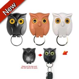 1PCS Owl Shape Wall Hook Key Holder Wall Sticker Keep Keychains Key Hanger Hooks Wall Hanging Hook for Kitchen Home Adhesive