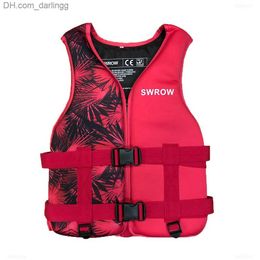 Life Vest Buoy Universal outdoor swimming rowing skiing sports vest chloroprene rubber life jacket adult and childrens new water sports life jacketQ240412