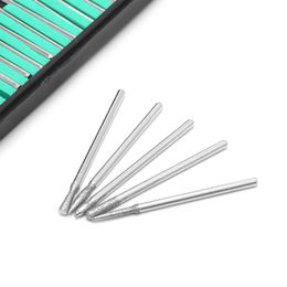 30PCS Diamond Point Burr Bits Head Accessories Shank Grinding Needle Carving Polishing Set Mounted Drill Tool