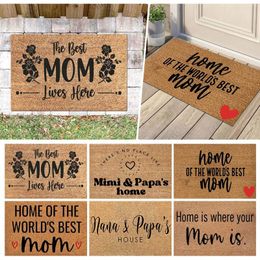 Carpets Items Mother's Day Outdoor Doormat Front Door Mat Entrance Indoor Non Slip Eggplant Throw Blanket