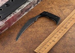 magic portable mini claw knife fixed D2 blade aviation aluminum handle with scabbard outdoor self-defense EDC tool2566811