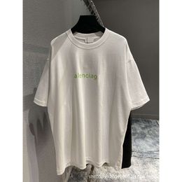 High Version b Family r Standard Classic Letter Printing Short Sleeve Paris Bb Double Loose Large T-shirt Oversize Brand