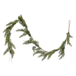 Decorative Flowers Christmas Artificial Cedar Rattan Natural Looking Garland For Theme Party Decor