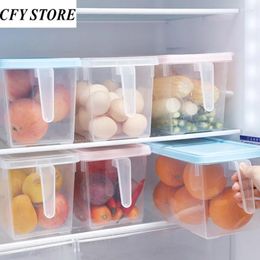 Storage Bottles 3Pcs 5L Large Capacity Refrigerator Plastic Food Box With Lid Fruit Vegetable Crisper Kitchen Organiser Container