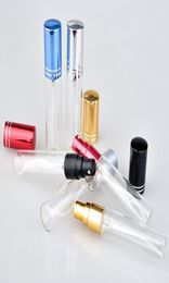 20pcslot 10ML Perfume Bottle With Atomizer Portable Colorful Glass Refillable Empty Cosmetic Containers With Sprayer For Travel6341892