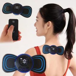 Mini Portable Electric Pulse Neck Massager Cervical Back Muscle Pain Relief Tool Shoulder Leg Body Massage Relax Cushion