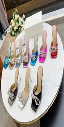 Designer di sandali a doppio fiocco di sandali di lusso da donna di lusso estate tacco aperto in pelle aperta sandalo9047369