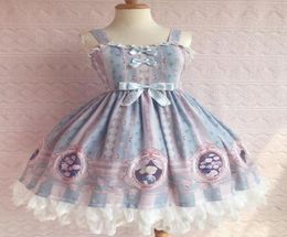 Quality Plus Size Theme Costume Sweet Lolita Dress Candy Colourful Style with Cute Bows Elastic Back Closure36599394181494
