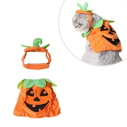 Dog Apparel 1 Set Costume Plush Orange Pumpkin Suits Clothes Adjustable Headband Hat Po Prop For Cat Kitten Puppy