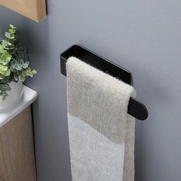 U-Shaped Acrylic Hand Towel Rack Non-punched Towel Rail Self-adhesive Bathroom Rack Kitchen Towel Household Accessories