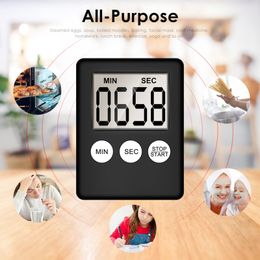 Digital Kitchen Timer Big Digits Loud Alarm Magnetic Backing Stand With Large LCD Display For Cooking Baking Sports Games New