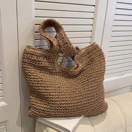 Storage Bags Luxury Designer Handbag For Women Trend Top-handle Bag Fashion Straw Shoulder Purses And Handbags Woven Beach