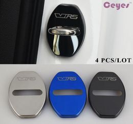 Stainless Steel CarStyling Door lock Cover Car Sticker Fit For VRS Skoda Octavia A7 Fabia Citigo Rapid Superb Car Styling4618268