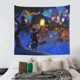 Tapestries Genshin Impact Tapestry Wall Hanging Hippie Anime Manga Fantasy Blanket Home Decor For Living Room Bedroom Yoga Mat