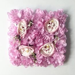 Decorative Flowers Wedding Flower Wall Panels 3D Silk Rose Floral Faux For Home Decor Shop Party Po Backdrop