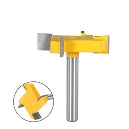 1pc 6mm 6.35mm 8mm Shank 4 Edge T Type Slotting Cutter Woodworking Tool Router Bits For Wood Carbide Milling Cutter