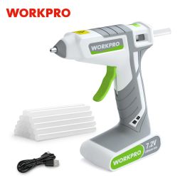 Gun Workpro 7.2v Battery Electric Glue Gun with 20pcs 7mm Glue Stick Hot Glue Gun Tools Power Tools Repair Tool for Home Heat Tool