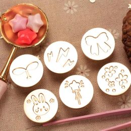 22mm Cute Wax Seal Stamp Animal Flower Plant Copper Head For Scrapbooking Cards Envelopes Wedding Invitations Gift Decoration