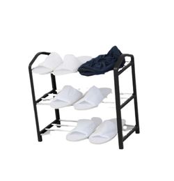 CellDeal 3 Tiers Modern Shoe Rack Shoe Hanger Solid Room Organiser Shoes Shelf Multifunctional Bedroom Storage Household Black 202596154