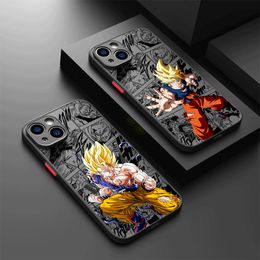 Dragons Balls Gokus Vegetas Phone Case for Apple iPhone 13 14 Plus 15 Pro Max 11 Pro 12 Mini XR 8 SE 7 6S XS MAX Matte Cover