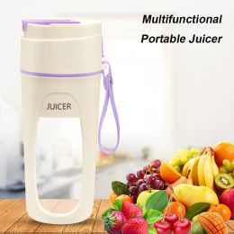 Juicers 340ML Portable Blender Cup Waterproof Citrus Juicer Machine Multifunctional with 8 Blades for Travel/Office/Home/Gym/Camping