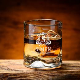 Personalized Whiskey Glasses Custom Whiskey Rocks Glass Monogram Personalised Glassware Groomsmen Proposal Gifts Father's Gift
