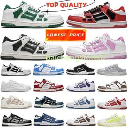 Designer Men Athletic Shoes Skelet Bones Runner Women Men Sports Shoes Sneakers Skel Top Low Casual Shoes Genuine Leather Lace Up Trainer Basketball Shoes F2